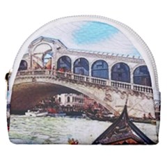 Lovely Gondola Ride - Venetian Bridge Horseshoe Style Canvas Pouch by ConteMonfrey
