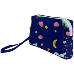 Sleepy Sheep Star And Moon Wristlet Pouch Bag (small) by danenraven
