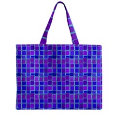 Background Mosaic Purple Blue Zipper Mini Tote Bag by danenraven