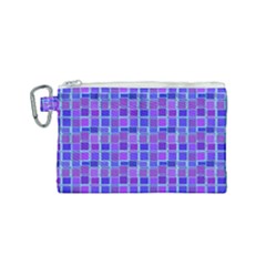 Background Mosaic Purple Blue Canvas Cosmetic Bag (small) by danenraven