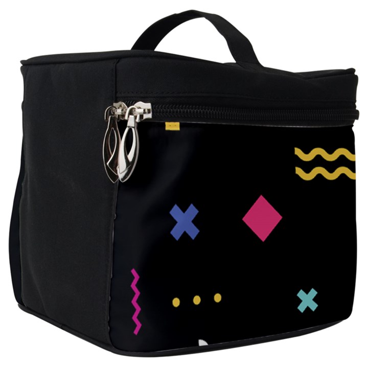 Geometric Art Colorful Shape Make Up Travel Bag (Big)