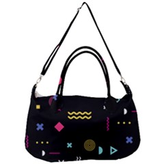 Geometric Art Colorful Shape Removal Strap Handbag by Ravend