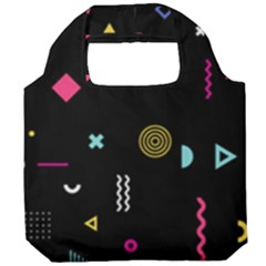 Geometric Art Colorful Shape Foldable Grocery Recycle Bag by Ravend