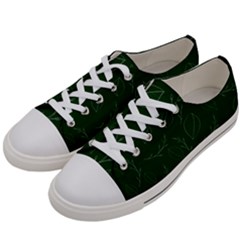 Leaves Leaf Foliage Plant  Background Men s Low Top Canvas Sneakers by danenraven