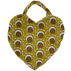 Minimalist Circles  Giant Heart Shaped Tote by ConteMonfreyShop