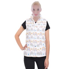 Rainbow Pattern   Women s Button Up Vest by ConteMonfreyShop