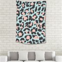 Blue And Pink Jaguar Dots Leopard Small Tapestry View2