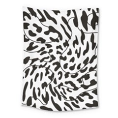 Leopard Print Black And White Draws Medium Tapestry by ConteMonfreyShop