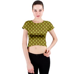 All The Green Apples Crew Neck Crop Top by ConteMonfreyShop