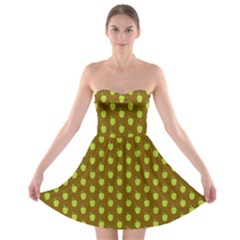 All The Green Apples Strapless Bra Top Dress by ConteMonfreyShop