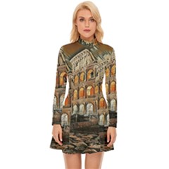 Colosseo Italy Long Sleeve Velour Longline Dress by ConteMonfrey