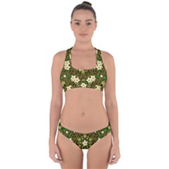 Flower Power And Big Porcelainflowers In Blooming Style Cross Back Hipster Bikini Set by pepitasart