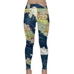 Map Italy Blue Classic Yoga Leggings by ConteMonfrey