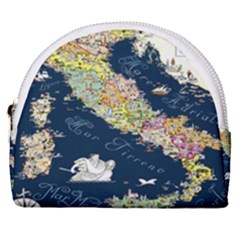 Map Italy Blue Horseshoe Style Canvas Pouch by ConteMonfrey
