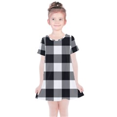 Black And White Plaided  Kids  Simple Cotton Dress by ConteMonfrey