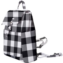 Black And White Plaided  Buckle Everyday Backpack