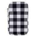 Black and white plaided  Waist Pouch (Small) View1