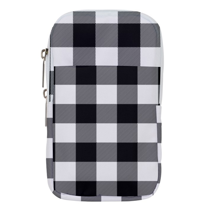 Black and white plaided  Waist Pouch (Small)