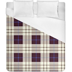 Gray, Purple And Blue Plaids Duvet Cover (california King Size)