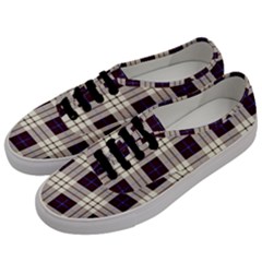 Gray, Purple And Blue Plaids Men s Classic Low Top Sneakers by ConteMonfrey