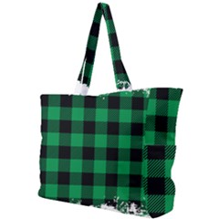Black And Green Modern Plaids Simple Shoulder Bag by ConteMonfrey