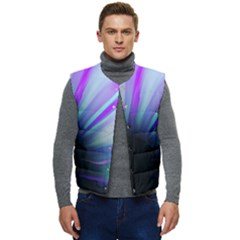 Mirror Fractal Men s Short Button Up Puffer Vest	 by Sparkle