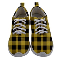 Black And Yellow Small Plaids Athletic Shoes by ConteMonfrey