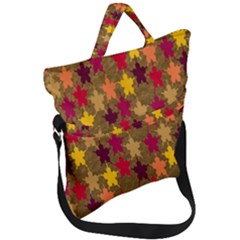 Abstract-flower Gold Fold Over Handle Tote Bag