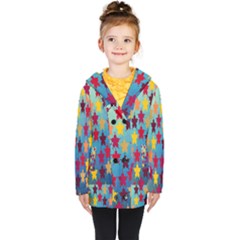 Abstract-flower,bacground Kids  Double Breasted Button Coat by nateshop