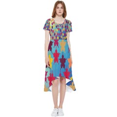 Abstract-flower,bacground High Low Boho Dress by nateshop
