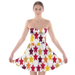 Abstract-flower Strapless Bra Top Dress by nateshop