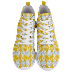 Background-box Yellow Men s Lightweight High Top Sneakers by nateshop