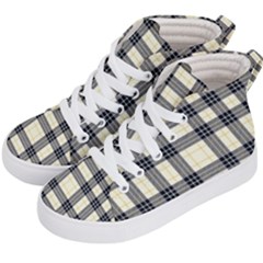 Gray And Yellow Plaids  Kids  Hi-top Skate Sneakers by ConteMonfrey