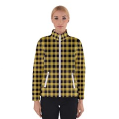 Black And Yellow Small Plaids Women s Bomber Jacket by ConteMonfrey