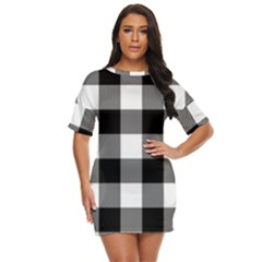 Black And White Classic Plaids Just Threw It On Dress by ConteMonfrey