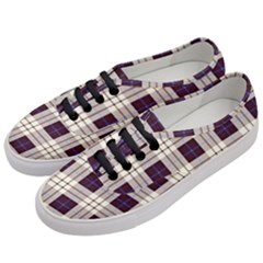 Purple, Blue And White Plaids Women s Classic Low Top Sneakers by ConteMonfrey