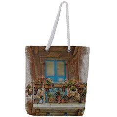Beautiful Venice Window Full Print Rope Handle Tote (large) by ConteMonfrey