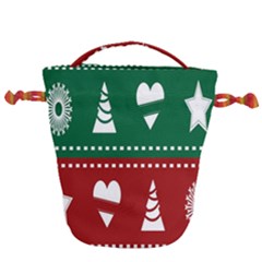 Christmas-04 Drawstring Bucket Bag by nateshop