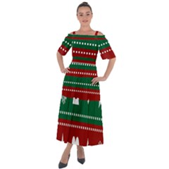 Christmas-04 Shoulder Straps Boho Maxi Dress  by nateshop