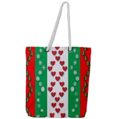 Christmas-05 Full Print Rope Handle Tote (large) by nateshop
