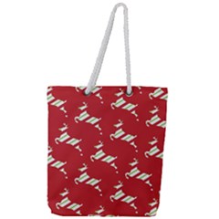 Christmas-merry Christmas Full Print Rope Handle Tote (large) by nateshop