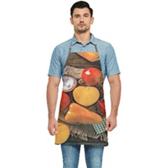 Tomatoes And Bell Pepper - Italian Food Kitchen Apron by ConteMonfrey
