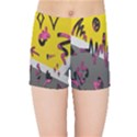 Doodles,gray Kids  Sports Shorts View1