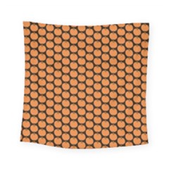 Cute Pumpkin Black Small Square Tapestry (small) by ConteMonfrey