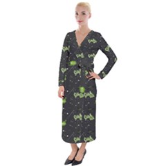 Halloween - The Witch Is Back   Velvet Maxi Wrap Dress by ConteMonfrey