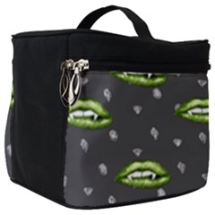 Green Vampire Mouth - Halloween Modern Decor Make Up Travel Bag (big) by ConteMonfrey
