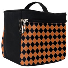 Halloween Black Orange Plaids Make Up Travel Bag (big) by ConteMonfrey
