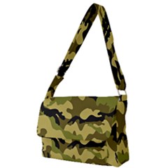 Army Camouflage Texture Full Print Messenger Bag (l) by nateshop