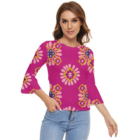 Morroco Bell Sleeve Top by nateshop