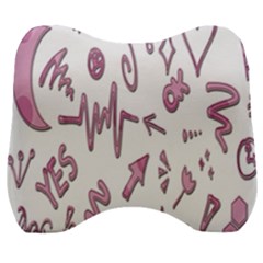 Pink Velour Head Support Cushion by nateshop